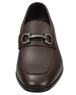 Ferragamo brown leather dress loafers