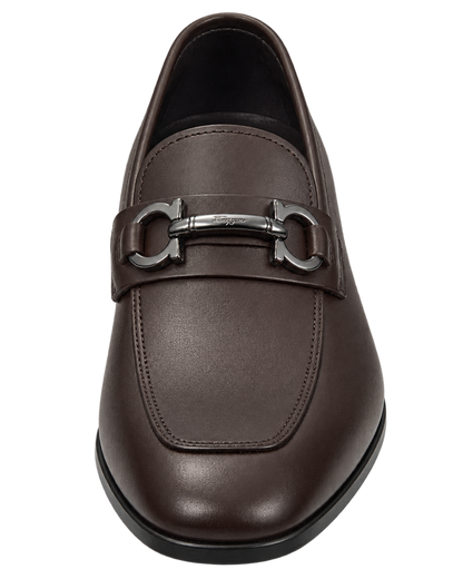 Ferragamo brown leather dress loafers