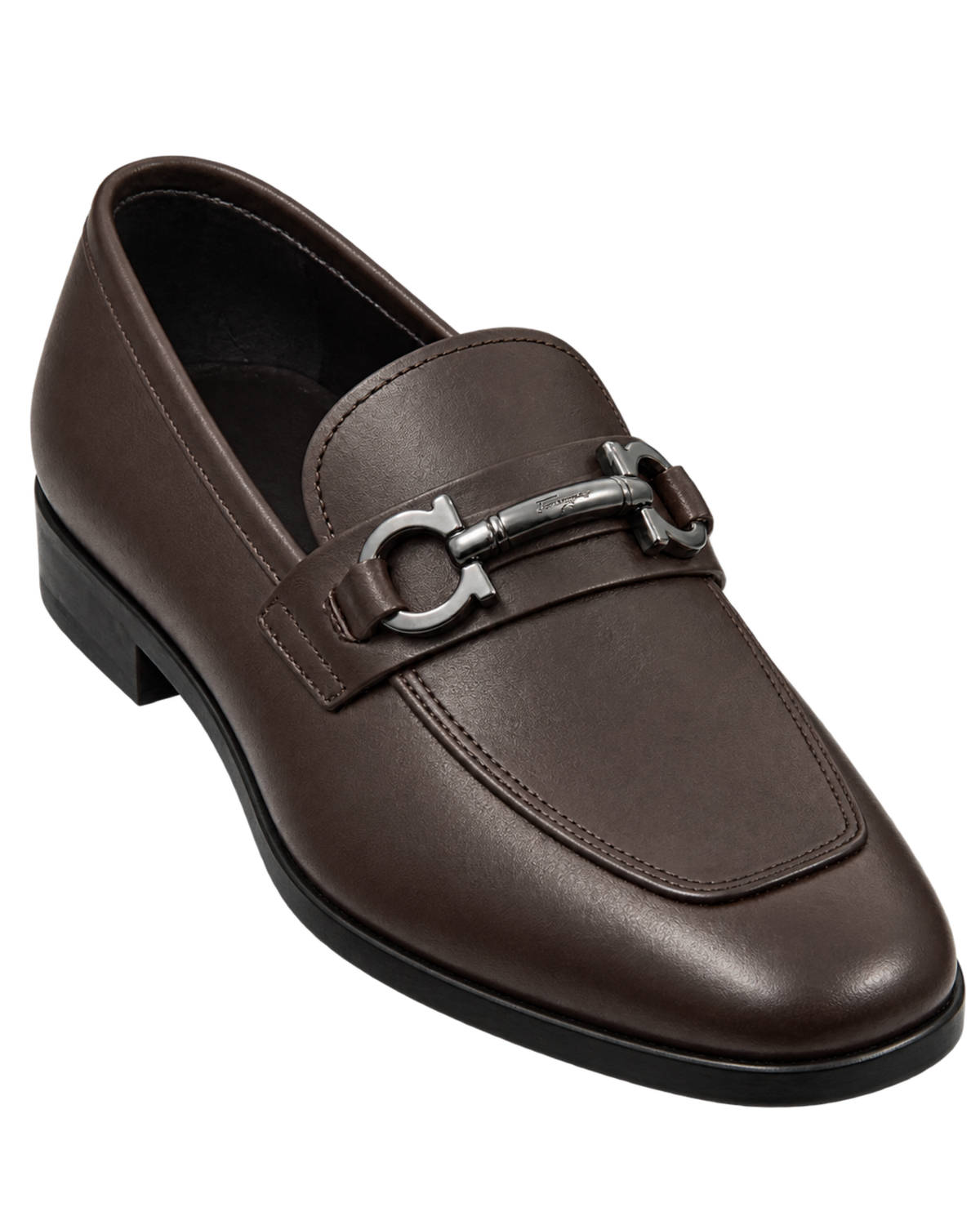 Ferragamo brown leather dress loafers