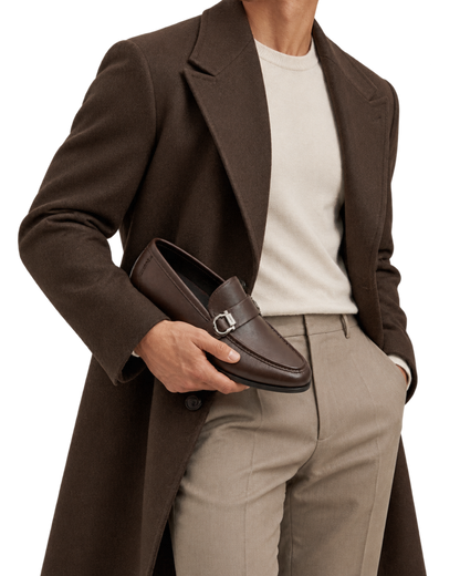 Ferragamo  brown leather formal loafers