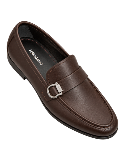 Ferragamo  brown leather formal loafers
