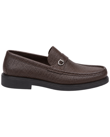 Ferragamo brown leather slip-on loafers