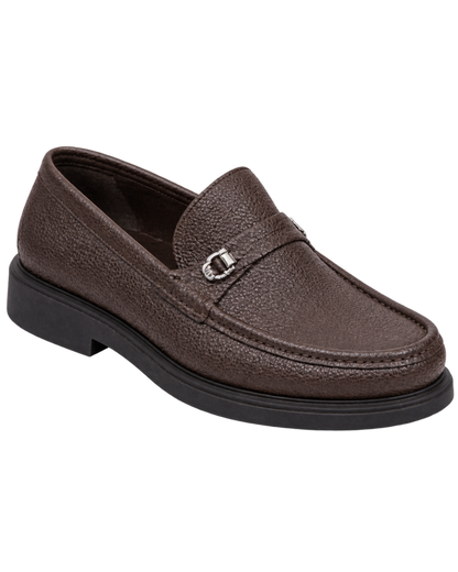 Ferragamo brown leather slip-on loafers