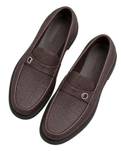 Ferragamo brown leather slip-on loafers