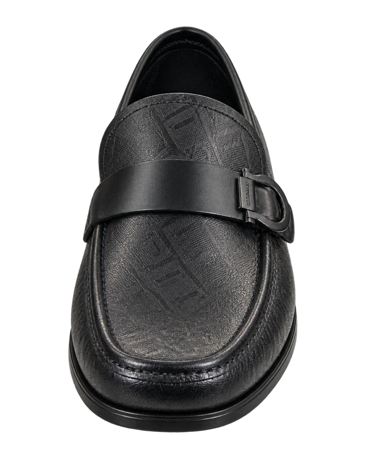 Ferragamo Caspian Printed Gancio Leather Loafers