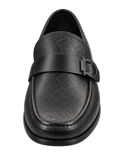 Ferragamo Caspian Printed Gancio Leather Loafers