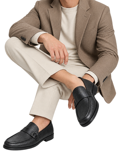 Ferragamo Caspian Printed Gancio Leather Loafers