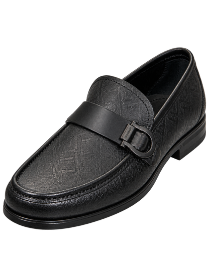 Ferragamo Caspian Printed Gancio Leather Loafers