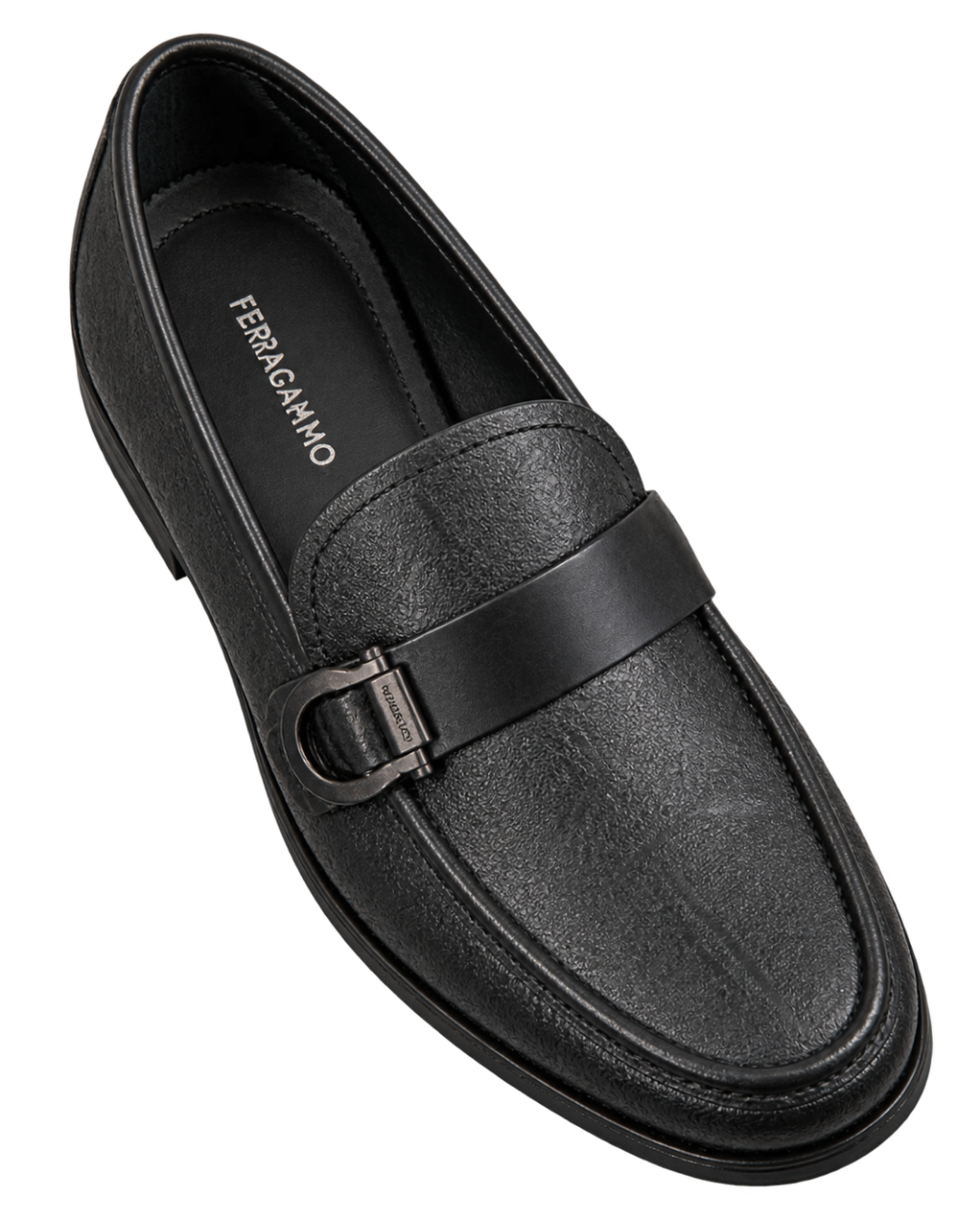 Ferragamo Caspian Printed Gancio Leather Loafers