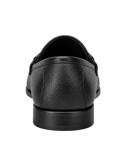 Ferragamo Crown Textured Leather Gancini Moccasin Loafers
