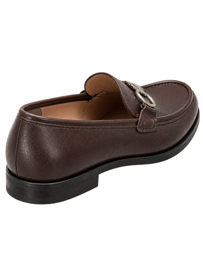Ferragamo dark brown leather loafer