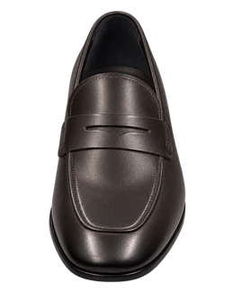 Ferragamo espresso leather penny loafers