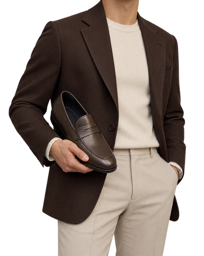Ferragamo espresso leather penny loafers