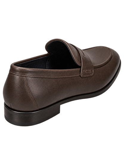 Ferragamo espresso leather penny loafers