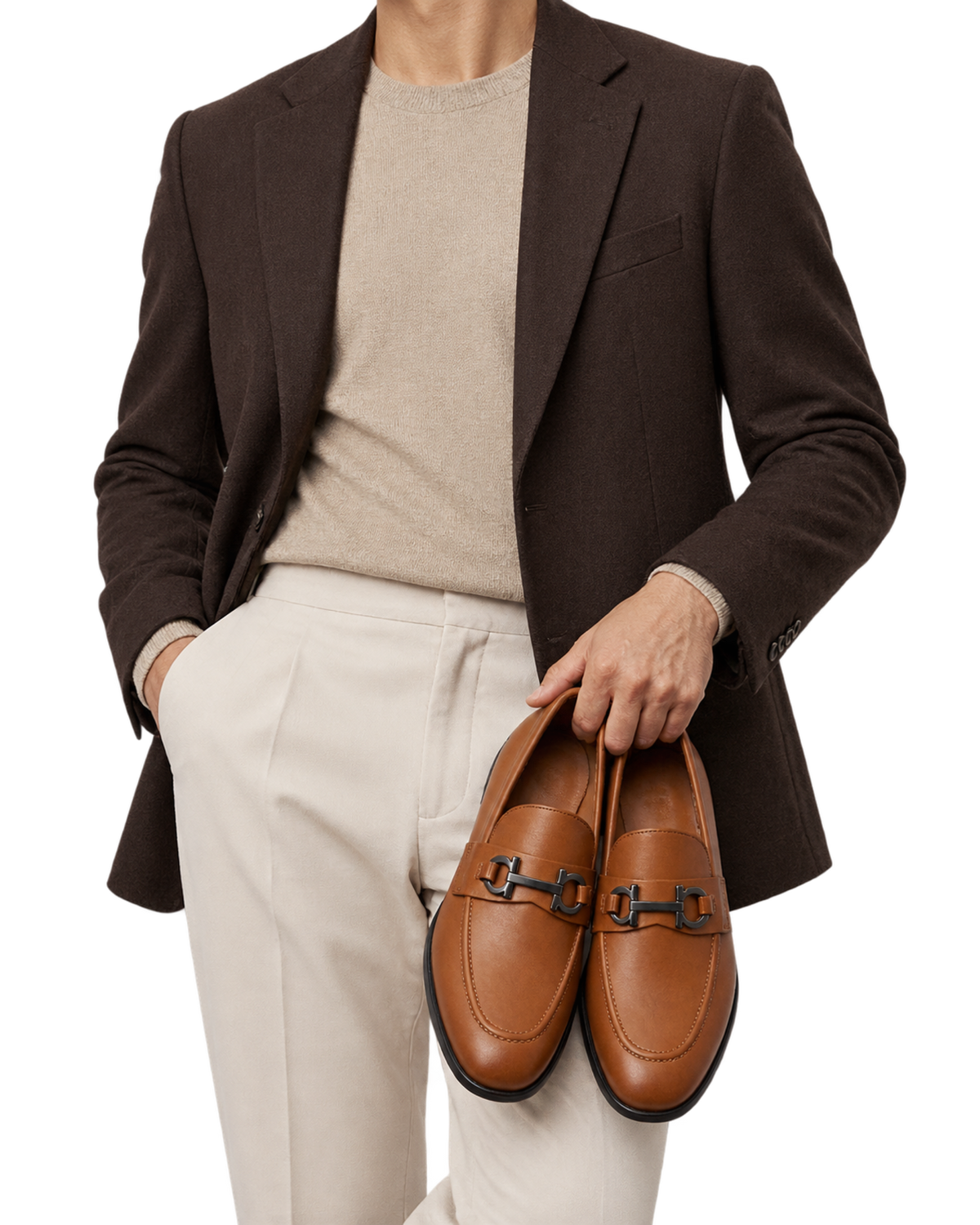 Ferragamo Foster Moccasin with Gancini Ornament