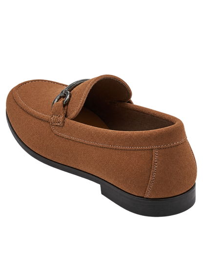 Ferragamo Gancini Brown Suede Loafer