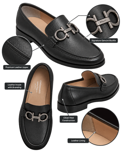 Ferragamo Gancini Buckle Loafers