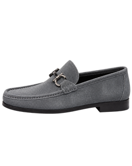 Ferragamo Gancini-Buckle Suede Loafer