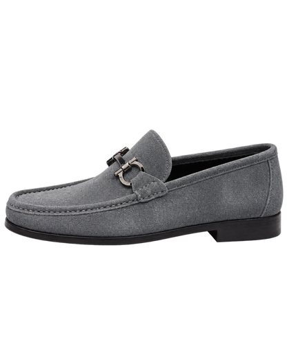 Ferragamo Gancini-Buckle Suede Loafer
