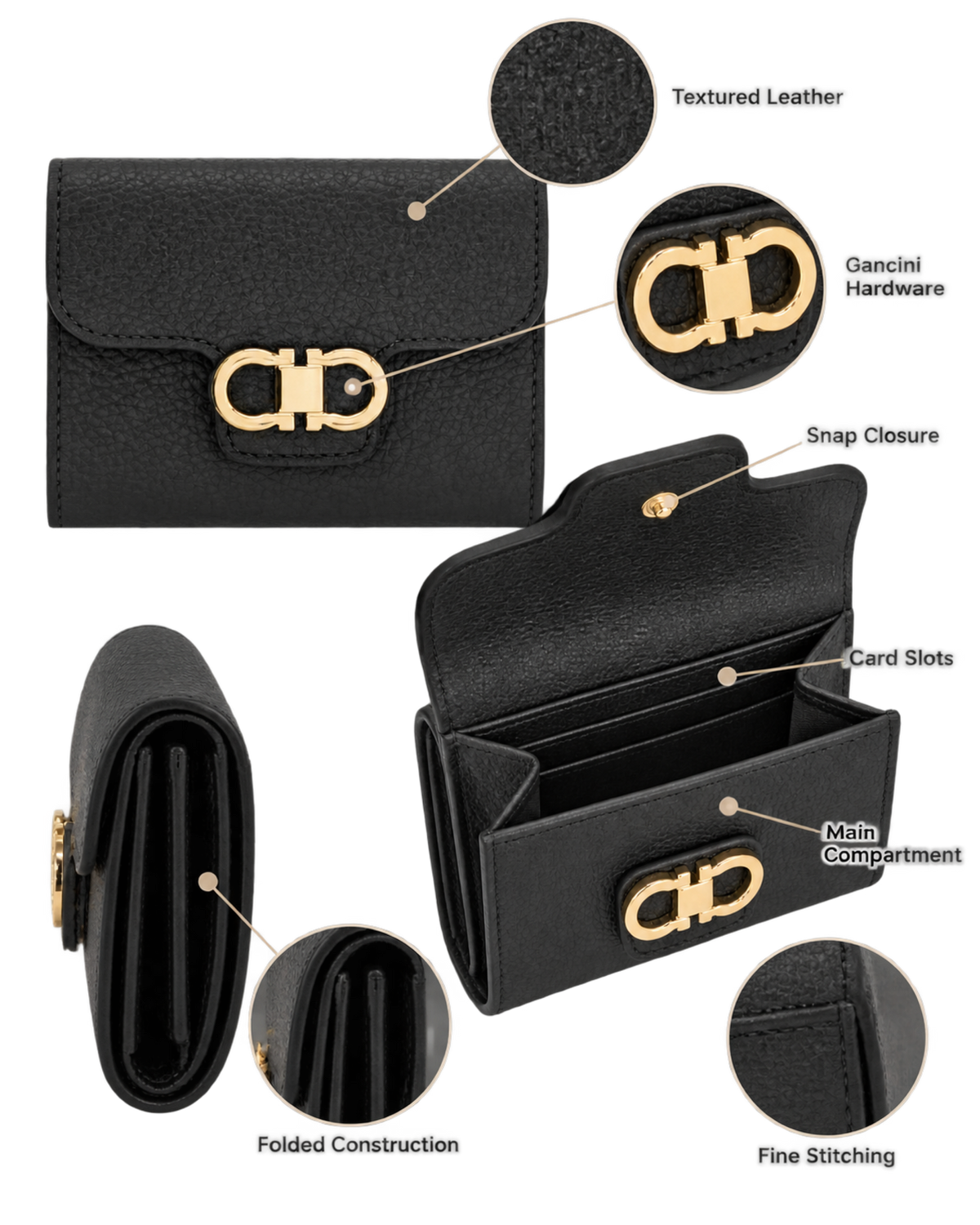 Ferragamo Gancini Compact wallet