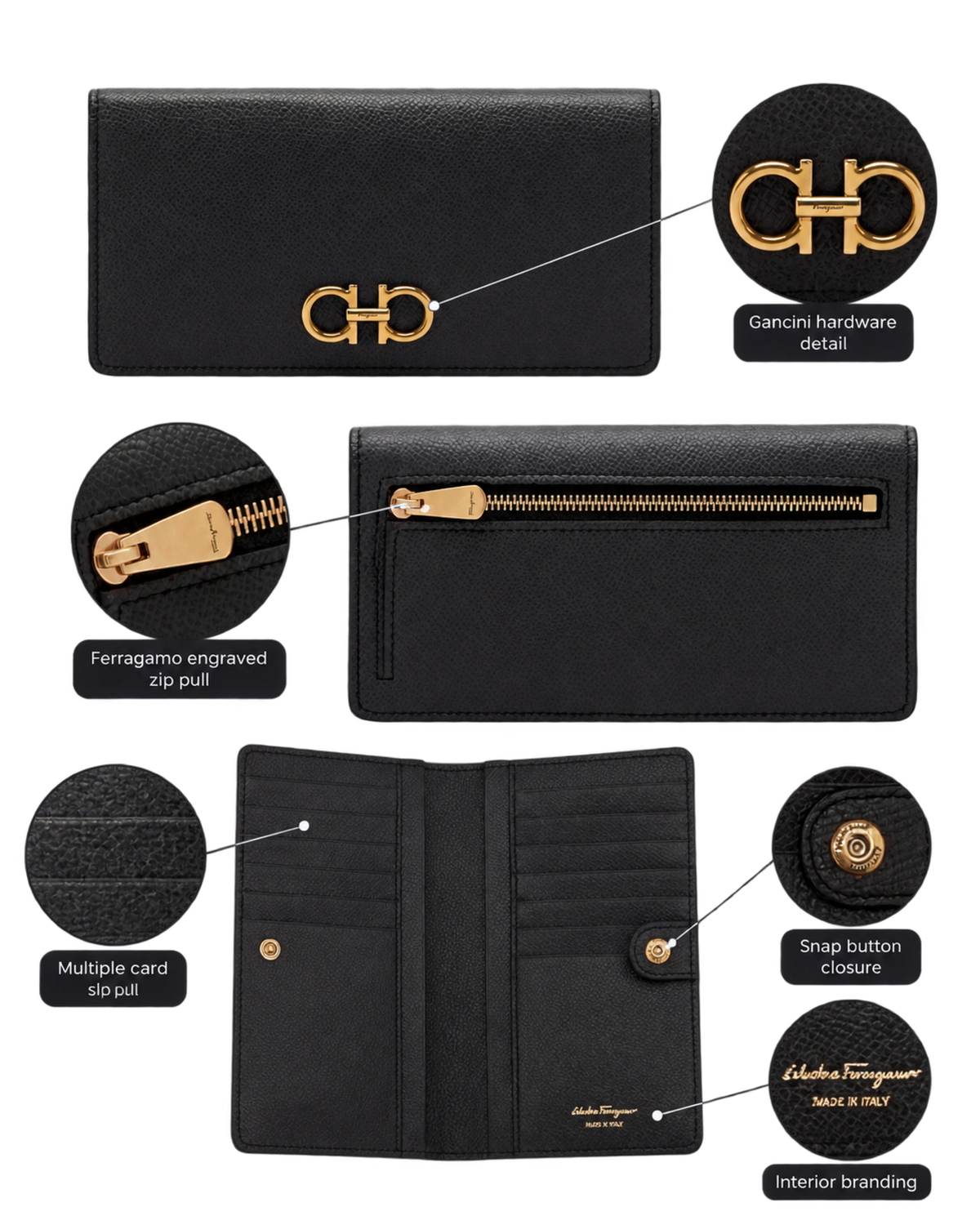 Ferragamo Gancini continental wallet