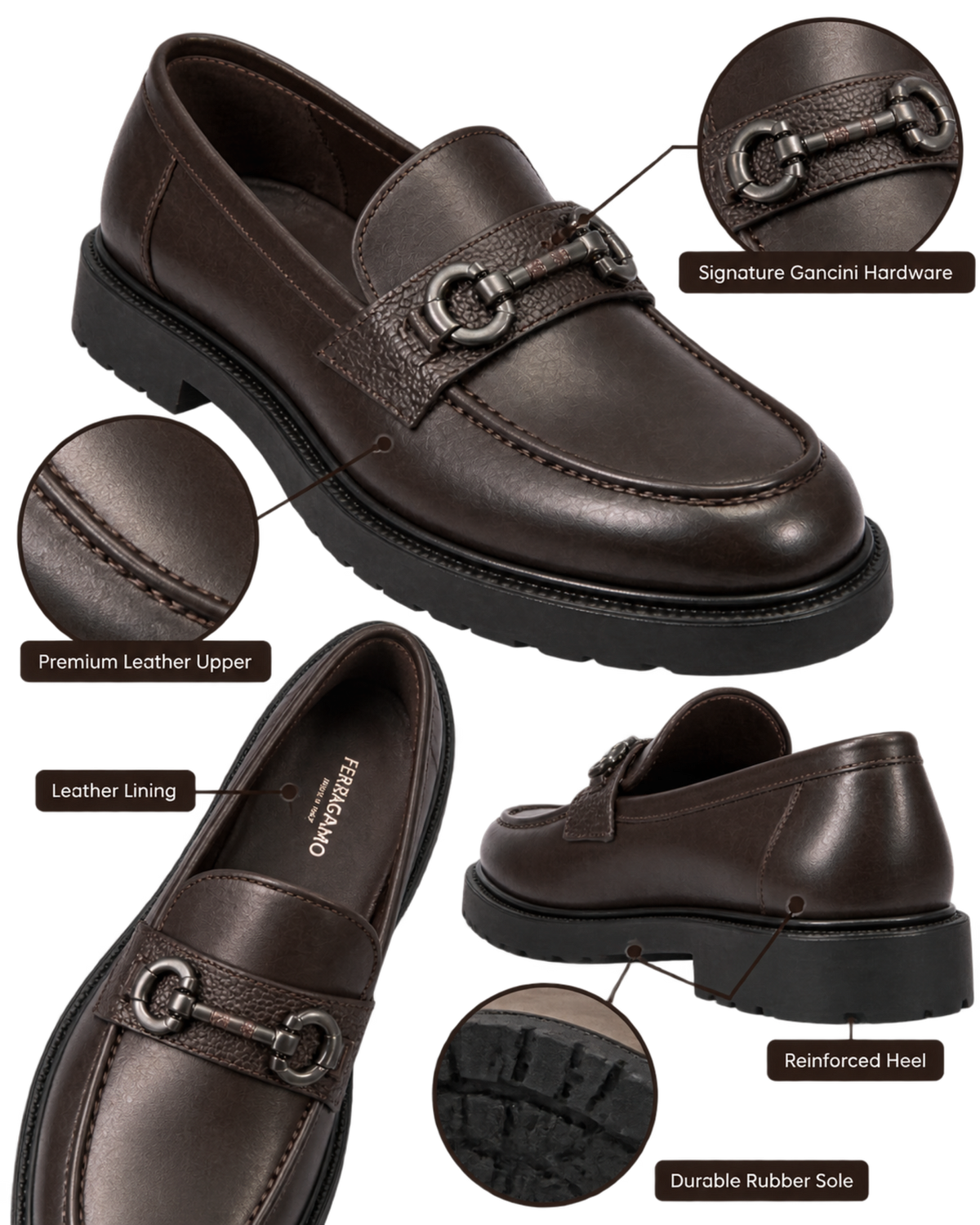 Ferragamo Gancini-detail Loafers