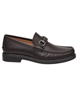 Ferragamo Gancini Drivers in black calf leather