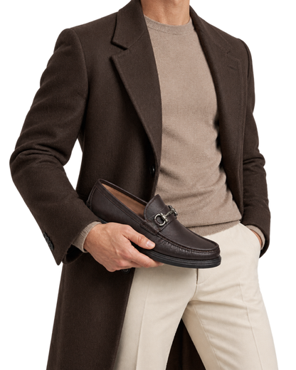 Ferragamo Gancini Drivers in black calf leather
