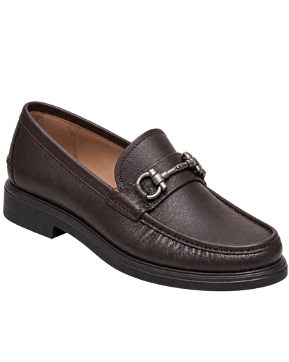 Ferragamo Gancini Drivers in black calf leather
