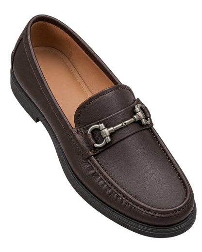 Ferragamo Gancini Drivers in black calf leather