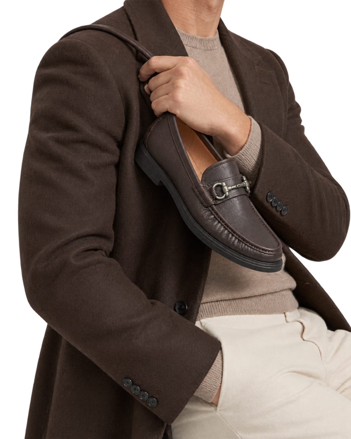 Ferragamo Gancini Drivers in black calf leather