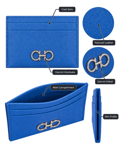 Ferragamo Gancini Leather Card Holder
