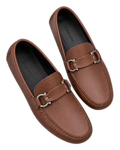 Ferragamo Gancini Ornament Driver Loafer
