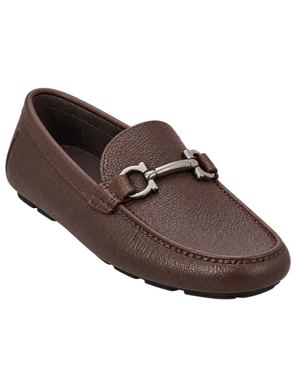 Ferragamo Gancini Ornament Driver Moccasins