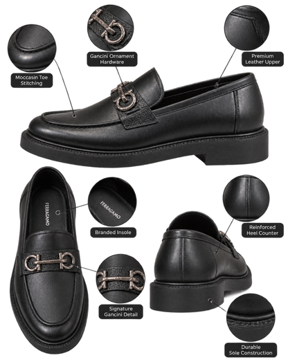 Ferragamo Gancini ornament moccasins / loafers
