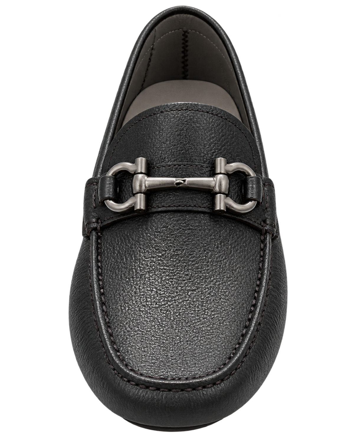 Ferragamo Gancini pebbled-leather driving loafers
