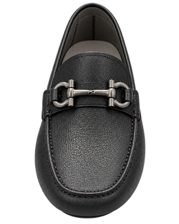 Ferragamo Gancini pebbled-leather driving loafers