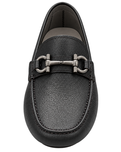 Ferragamo Gancini pebbled-leather driving loafers