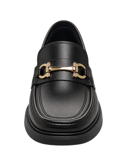 Ferragamo Gancini-plaque leather loafers