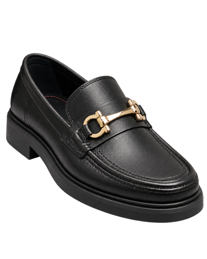 Ferragamo Gancini-plaque leather loafers