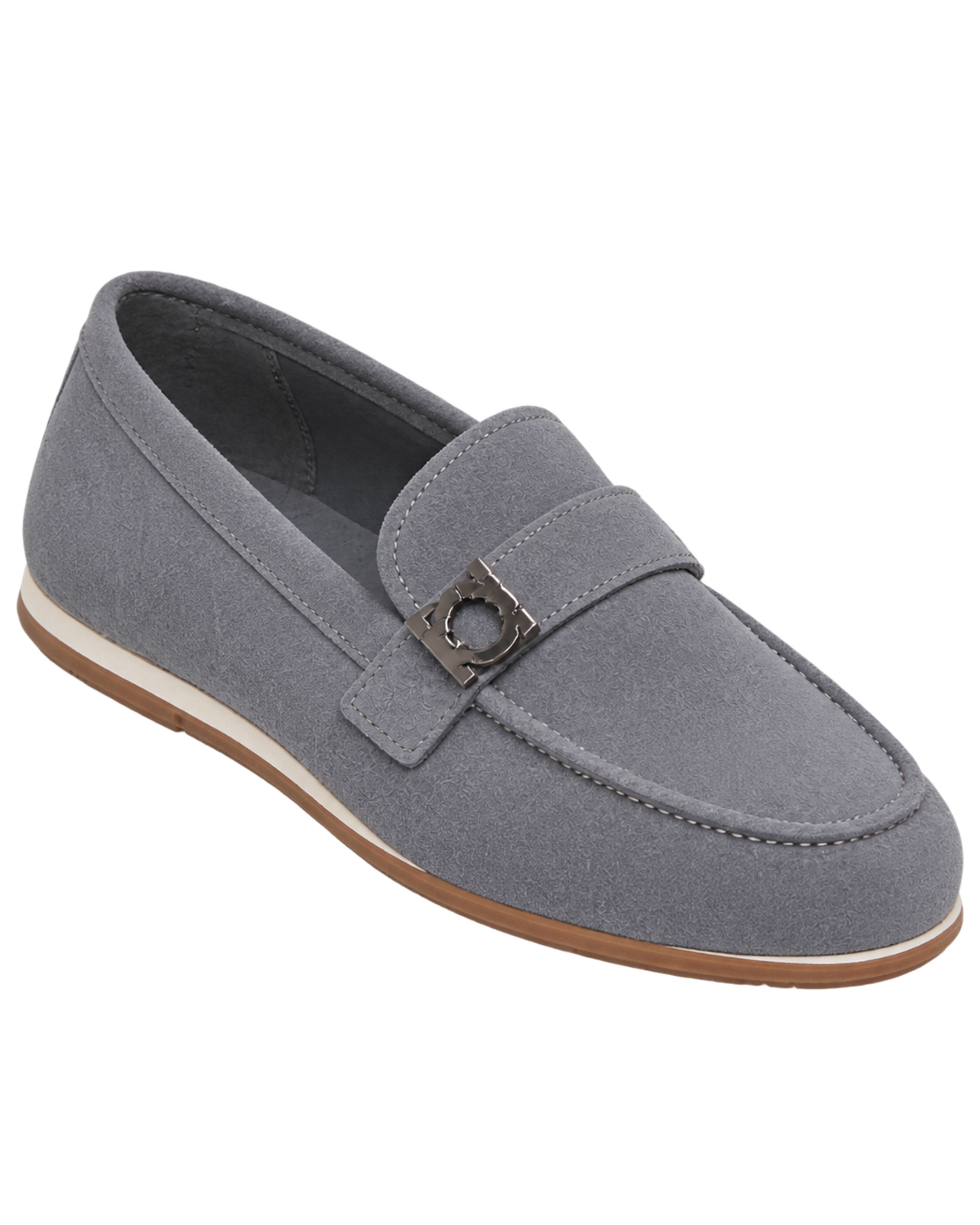 Ferragamo Grey Suede loafers