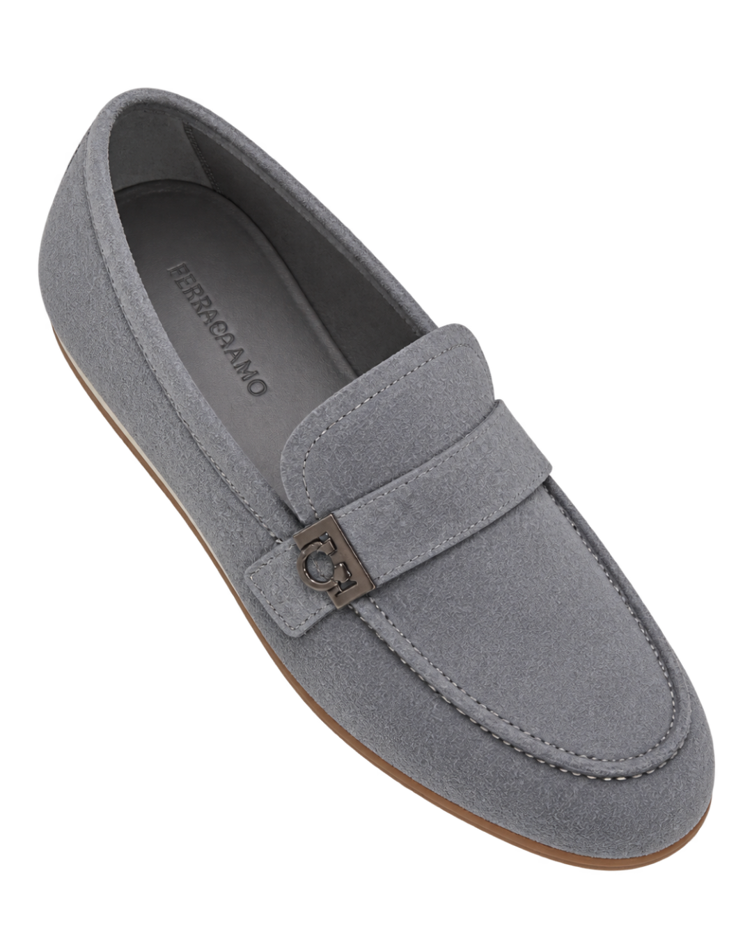 Ferragamo Grey Suede loafers