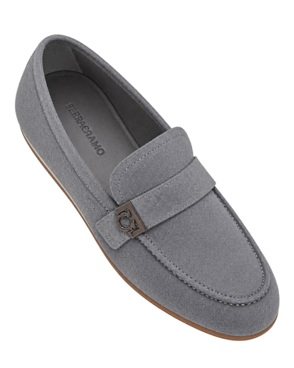 Ferragamo Grey Suede loafers