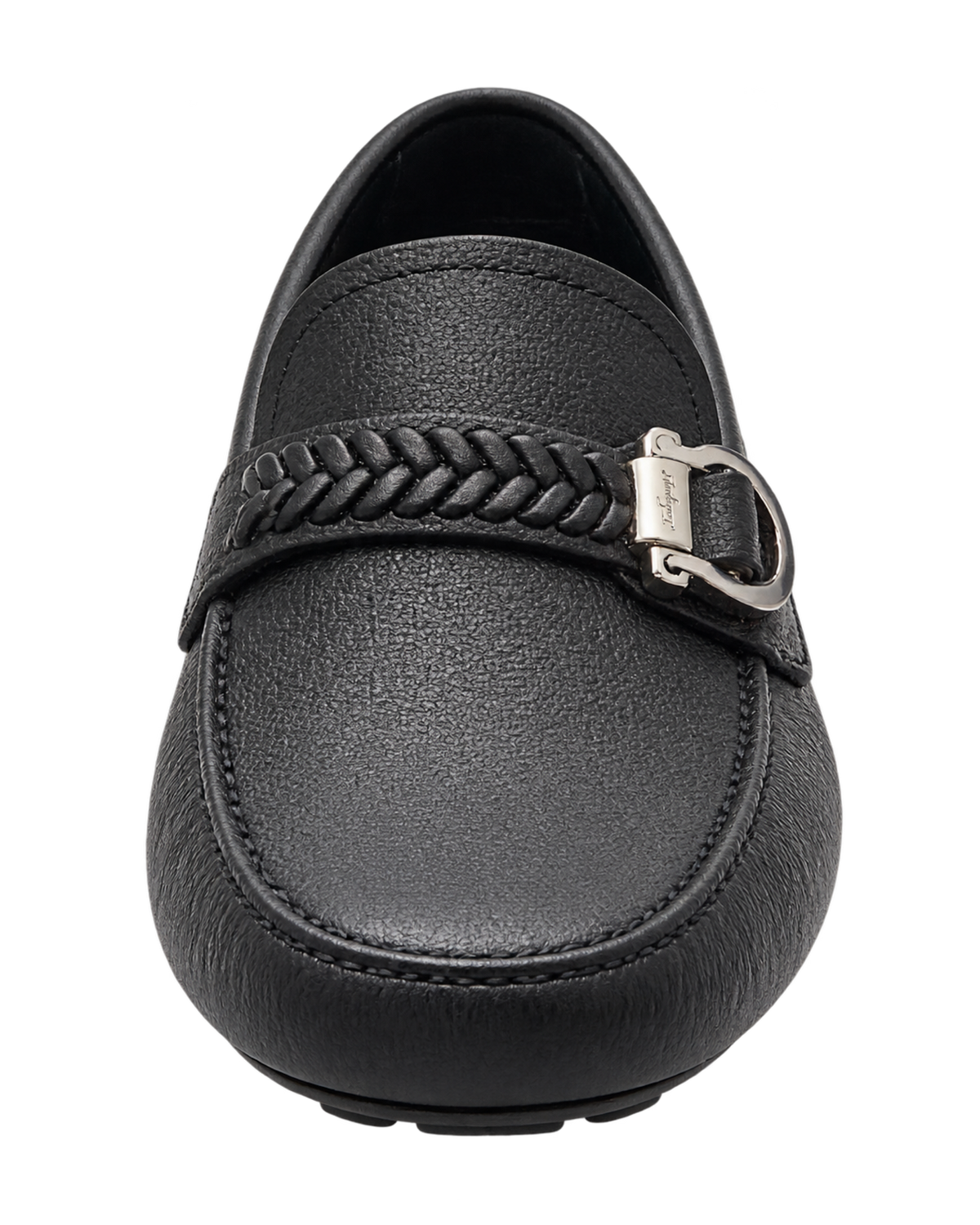 Ferragamo Moccasins with Braid Gancini Ornament
