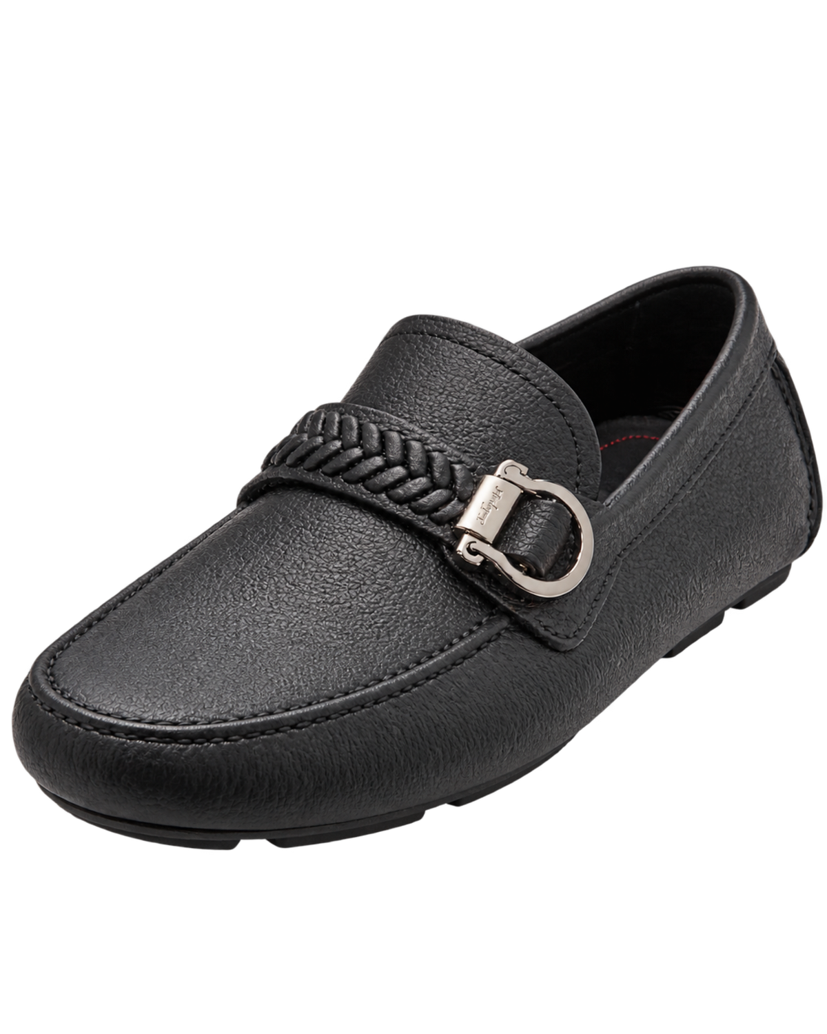 Ferragamo Moccasins with Braid Gancini Ornament