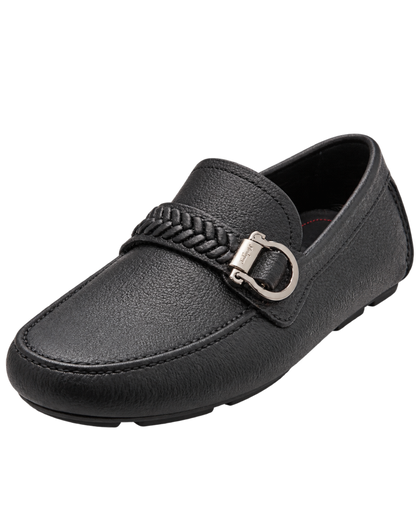 Ferragamo Moccasins with Braid Gancini Ornament
