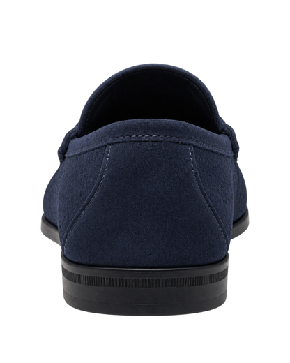 Ferragamo navy blue suede loafers