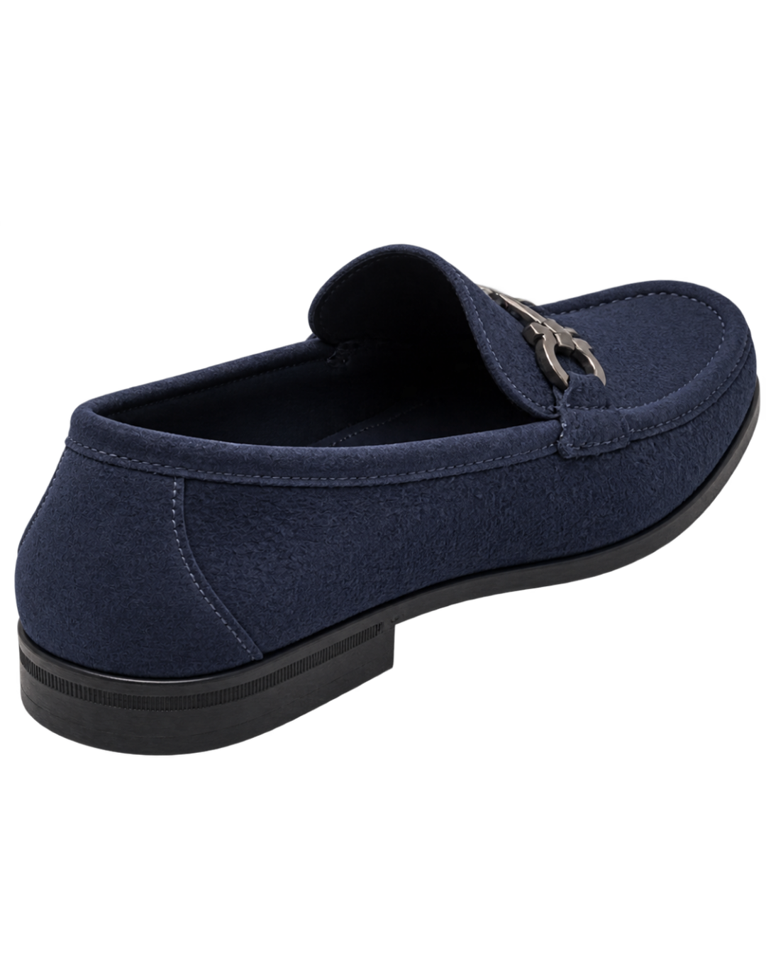 Ferragamo navy blue suede loafers