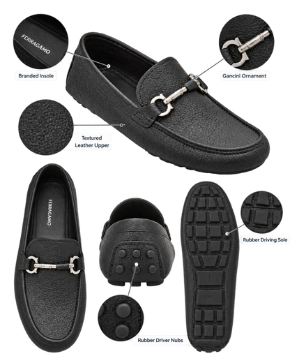 Ferragamo Parigi Gancini Ornament Driver loafers