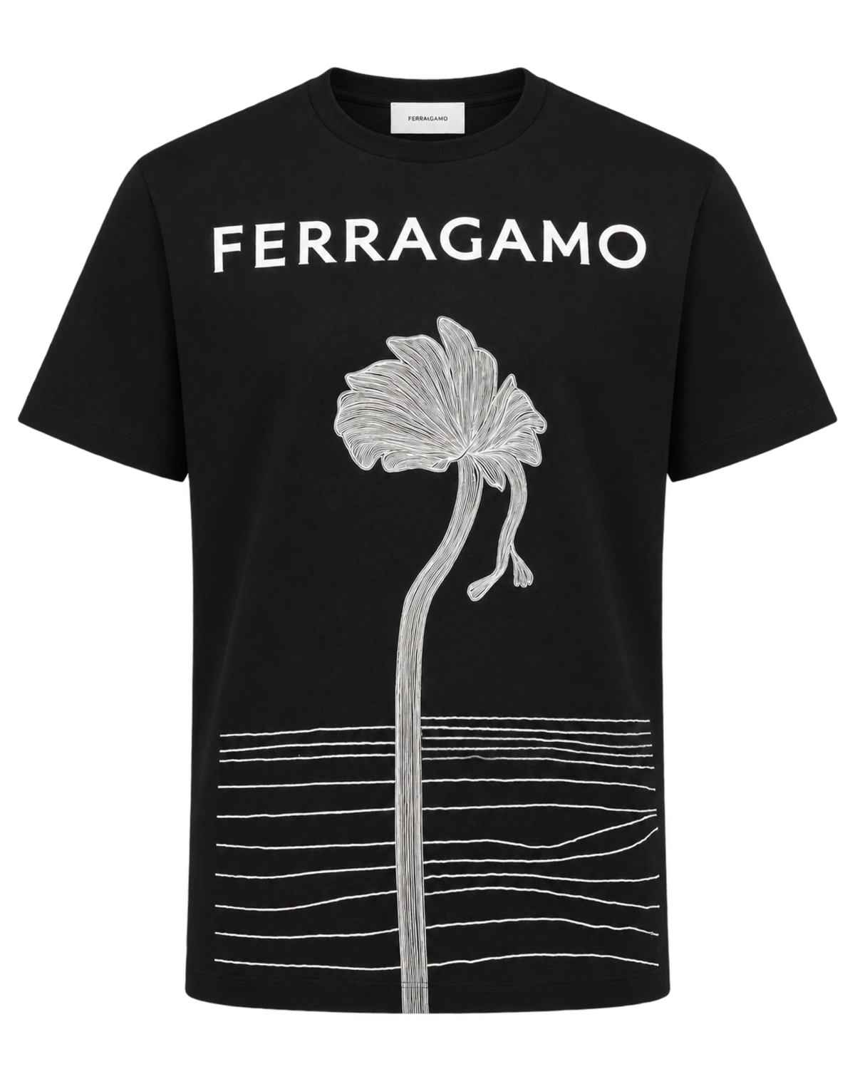 Ferragamo Printed Cotton T-Shirt